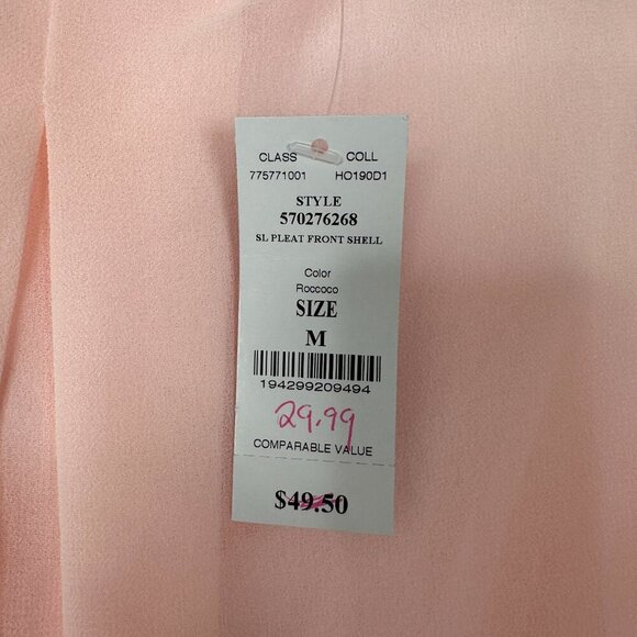 2/$30 NWT White House Black Market Sleeveless Pleat Front Shell Roccoco #A0028 - Picture 7 of 8